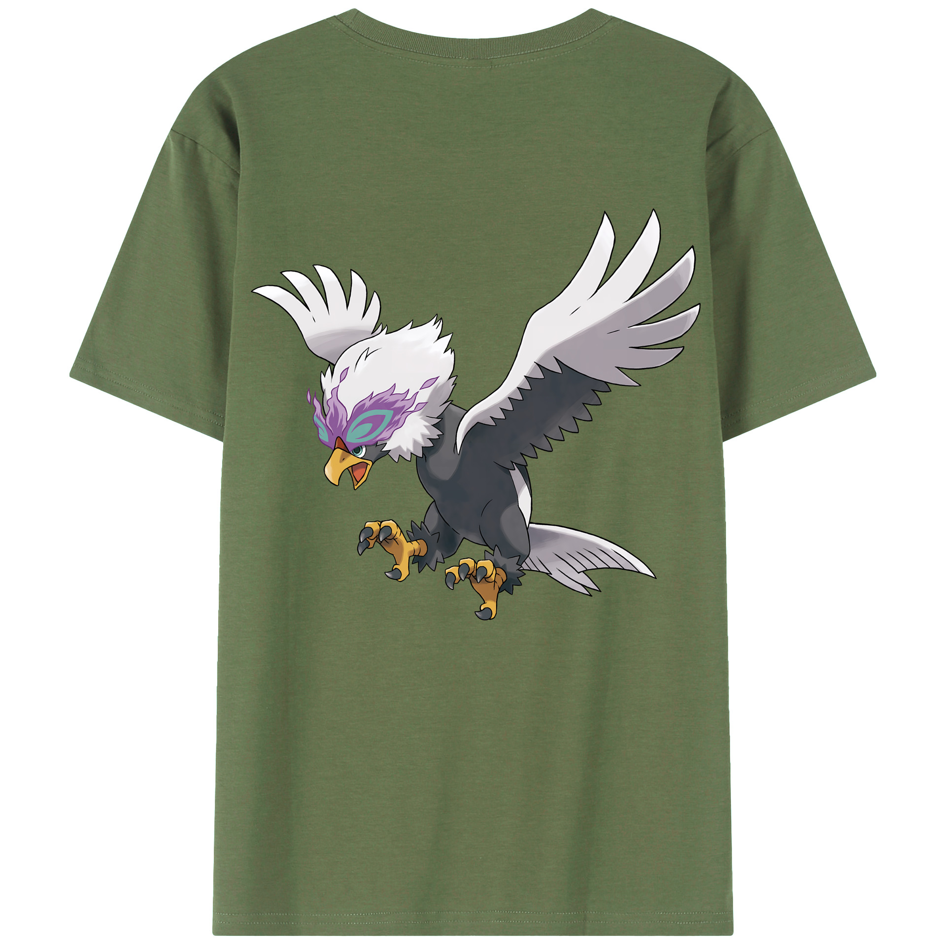 （画像用） ポケットモンスター Pokémon 綿100％ メンズ半袖Tシャツ（バックプリント） 通気性
